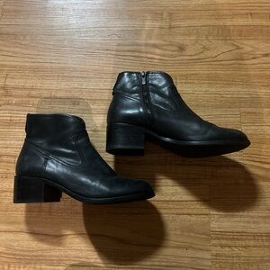 Black Leather Ankle Boots from Frye